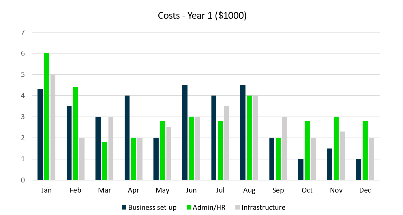 Costs bar chart