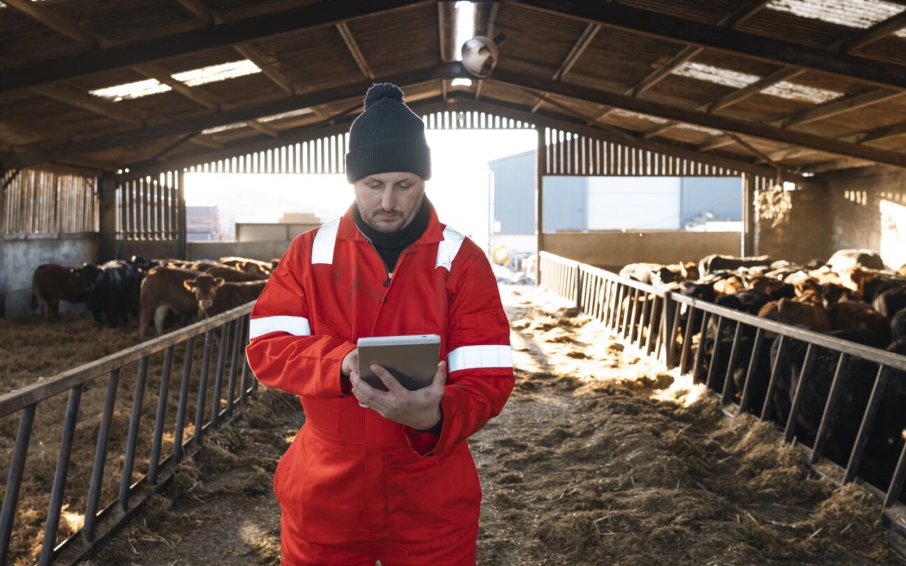 Emprendedor en su negocio agrícola